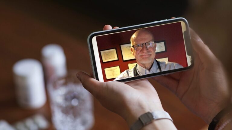 friendly medical cannabis doctor on telehealth appointment