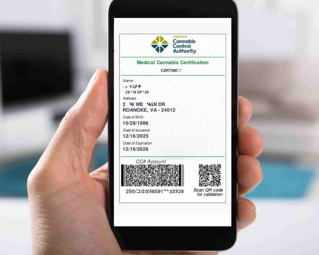 Virginia medial marijuana card