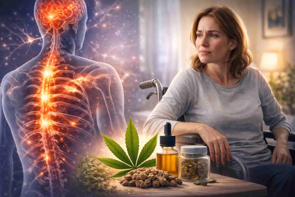 a patient with MS finds relief with medical cannabis