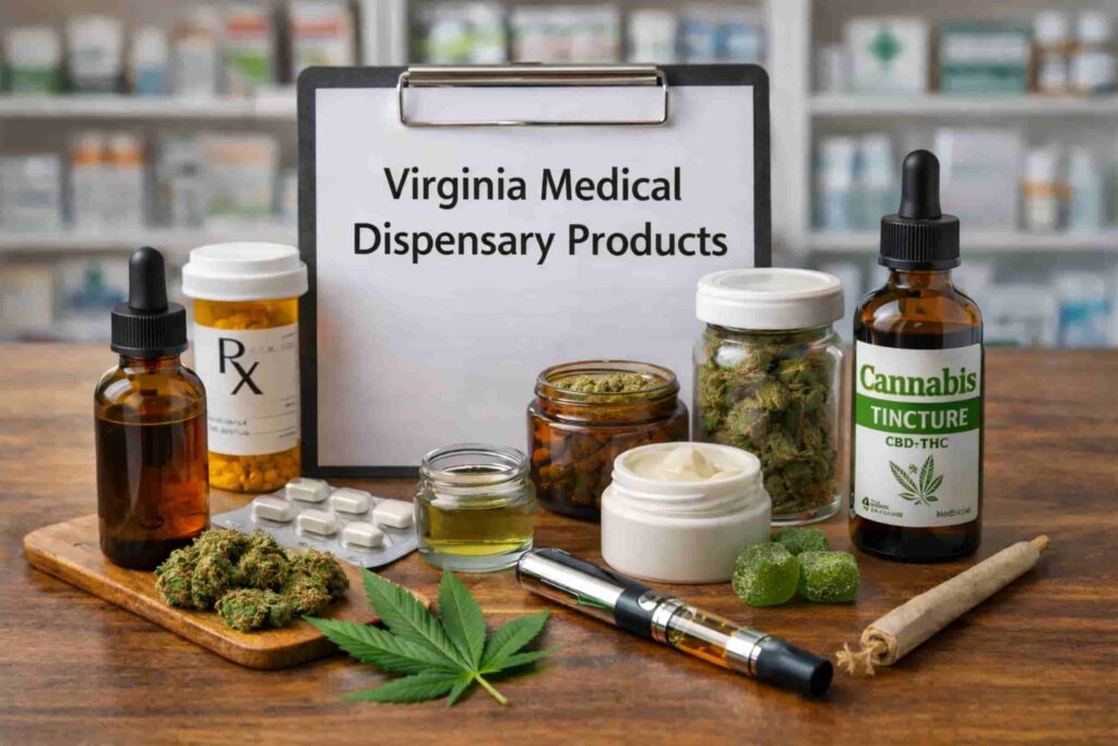 medical cannabis products available at Virginia dispensaries