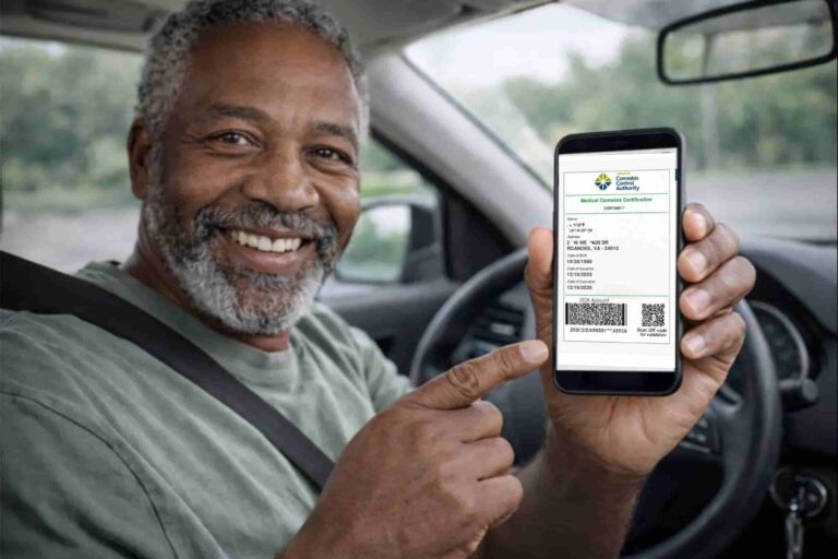 Patient receives his medical cannabis certificate