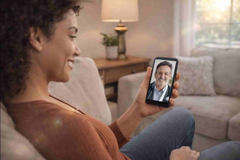 patient and doctor meet on telehealth appointment